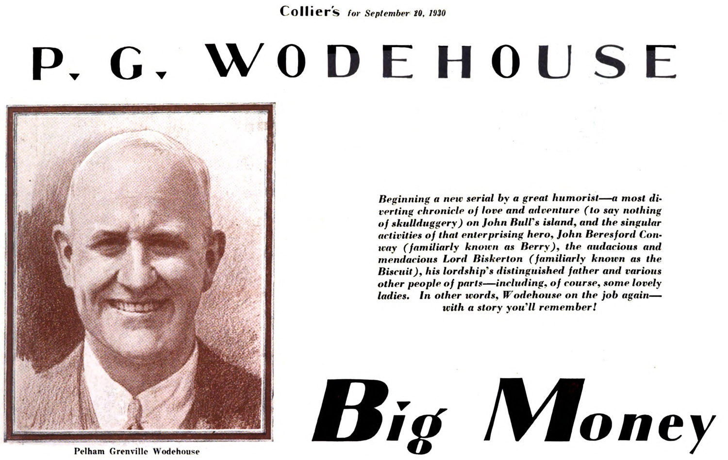 Big Money, by P. G. Wodehouse