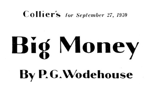 Big Money, by P. G. Wodehouse
