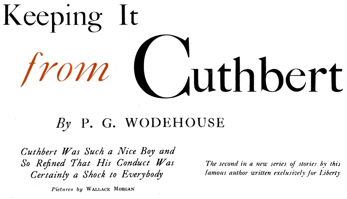 Keeping It from Cuthbert, by P. G. Wodehouse