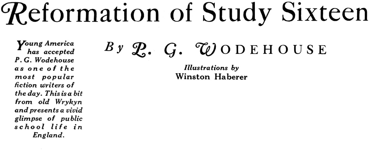 Reformation of Study Sixteen, by P. G. Wodehouse